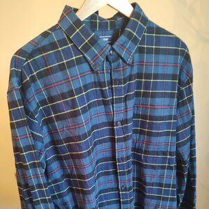 Lands' End Long Sleeve Flannel Shirt - Size XL (neck size 17-17.5)